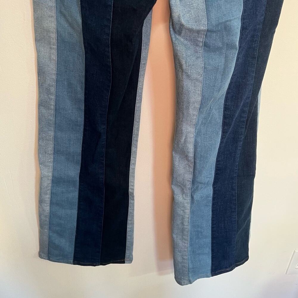 Scully Patchwork Striped Flared Jeans Woman Size 12 - Picture 8 of 8